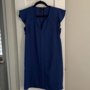 Blue v neck dress